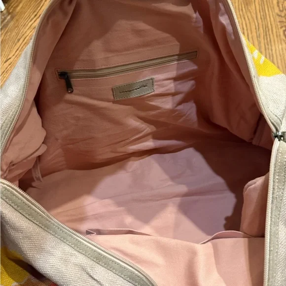 Free People New Horizons Suede & Canvas Weekender Bag- Cactus - Picture 8 of 8